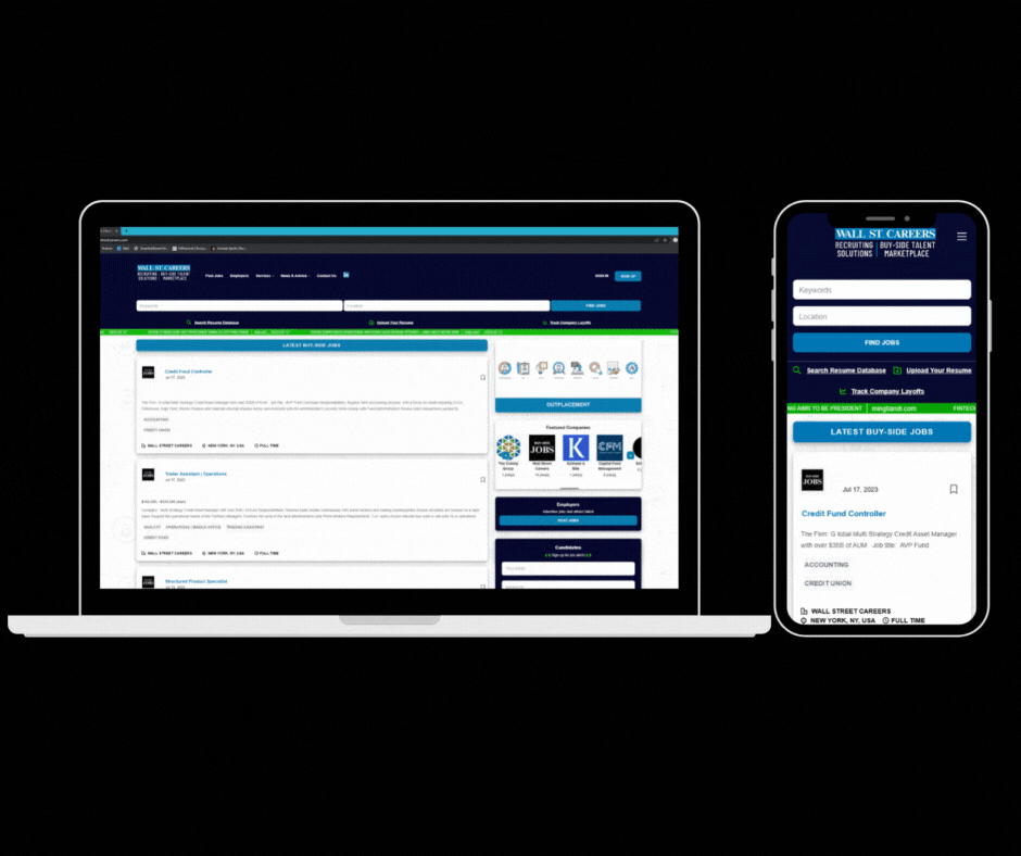 Wall Street Careers Website Gif